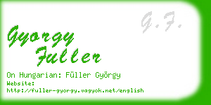 gyorgy fuller business card