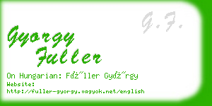 gyorgy fuller business card